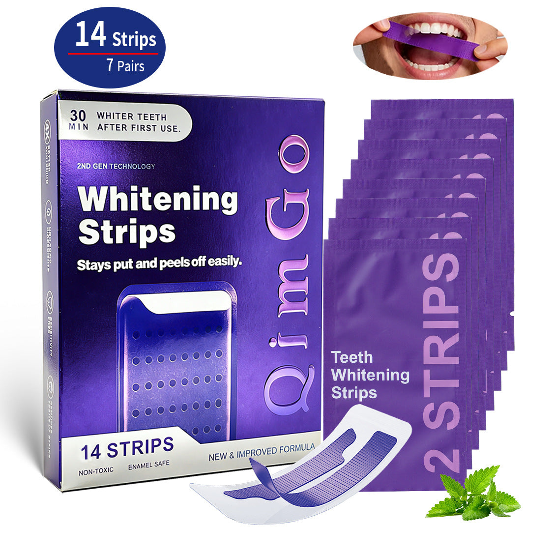 Qi m Go Purple V34 Whitening Strips