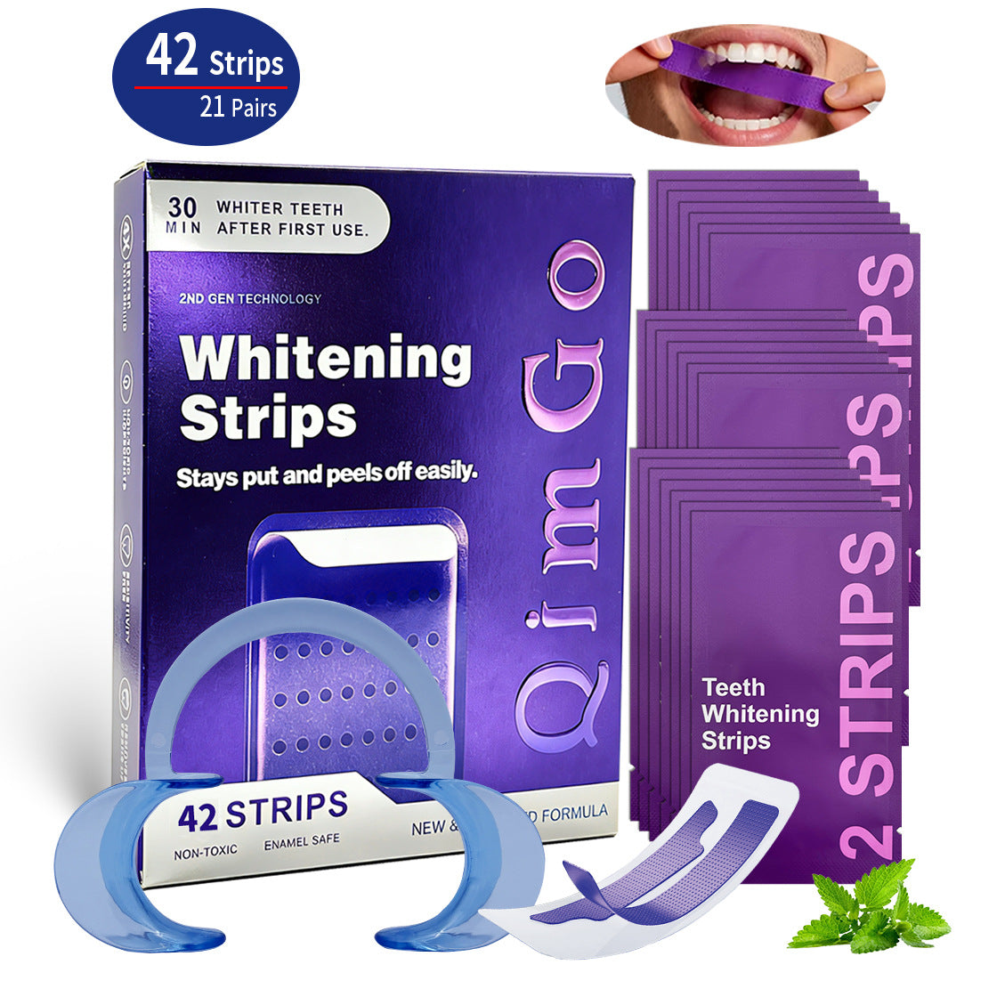 Qi m Go Purple V34 Whitening Strips