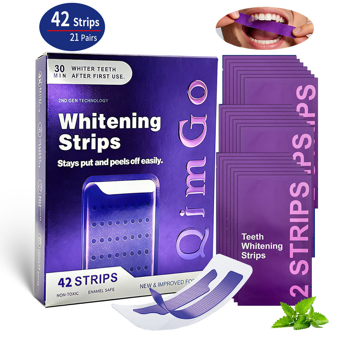 Qi m Go Purple V34 Whitening Strips